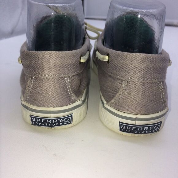 Sperry Top Siders Bahama with Gray Herringbone Cotton Canvas for Wormen - Picture 5 of 10